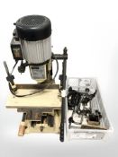 A Scheppach mortiser and a crate of components