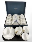 A boxed Royal Worcester bone china twelve piece coffee service,