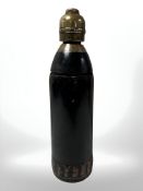 A Boer War British 15lb shrapnel shell with brass fuse