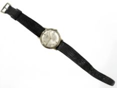 A gent's 9ct gold Rotary manual-wind calendar wristwatch, inscription to case back, case 32mm.