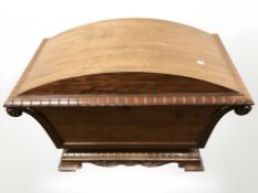 A George III style mahogany dome top cellarette with lead lining, 86 cm x 50 cm x 55 cm.