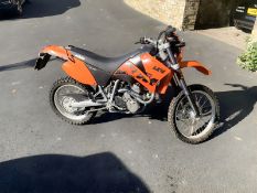 2003 KTM LC4 640 Enduro motorbike, ** delivery mileage - showing only 30 km**, orange,