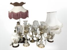 A pair of contemporary oriental porcelain lamp bases,