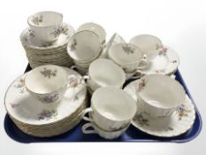 Forty pieces of Royal Worcester Roanoake tea china