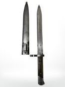 An Austro-Hungarian M1888 bayonet, blade 25cm, crossguard stamped with 51st Infantry Regiment mark,
