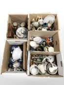 A large quantity of 20th century ceramics, tablewares, treen, etc.