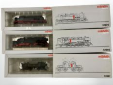 Three Marklin digital HO gauge diecast scale locomotives, No. 37073, 37095 and 37481, all boxed.