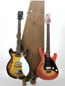 An Audition electric guitar, further guitar,