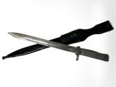A German WWI Ersatz all-steel bayonet, blade 29cm, Turkish script to crossguard,