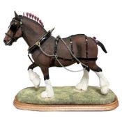 A Border Fine Arts B0888 The Championship Shire, by Anne Wall, limited edition number 130 of 500,