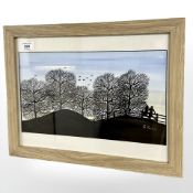 Gordon Barker (Contemporary) Perfect End to a Day, acrylic, 21cm by 38cm.