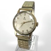 A gent's vintage Tudor (Rolex) wristwatch, circa 1957, the cream dial with Arabic numerals,