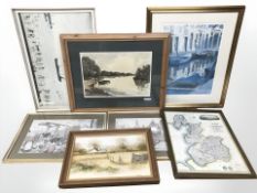 A group of pictures and prints,