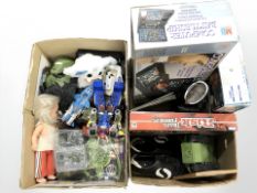 A quantity of toys and games including computer battleship, supercup table football game,