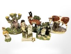 Six various Pearl ware figures and groups,