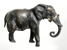 A small bronze elephant figure, height 8.