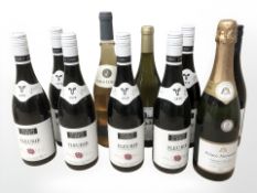 Ten various bottles of wine