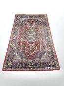 A Kashan rug, Central Iran, 220 cm x 135 cm.