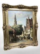 Pieter Cornelis Steenhouwer (Dutch, 1896-1972) Street scene, oil on canvas, 49 cm x 39 cm.