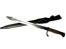 A German WWI S98/05 sword bayonet, 36cm blade, late pattern 1917 inspection stamp,