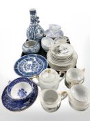 A group of Japanese eggshell tea china,