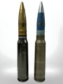 Two 30mm drill rounds
