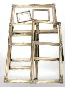 Eight various reproduction gilt picture frames,