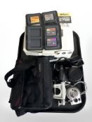 A Nikon Coolpix 5700 digital camera, further camera, bag of accessories,