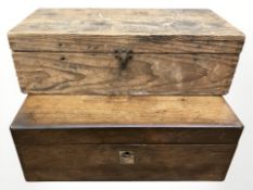 A Victorian walnut writing slope,