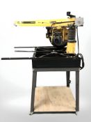 A De Walt DW 721 KN 300 mm diameter circular saw on stand