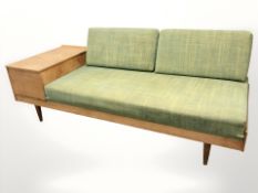 A 20th century Norwegian teak daybed, 195 cm x 75 cm x 79 cm.