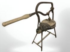 A 19th century French set of cast iron bellows