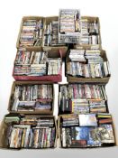 A pallet of a large quantity of DVDs