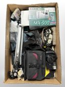 A Fuji Film MX500 digital camera, Fuji camera, related accessories,