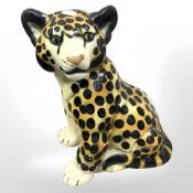 A contemporary ceramic figure of a Chinese elder, height 55 cm,