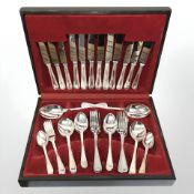 A canteen of Sheffield stainless steel cutlery and further canteen