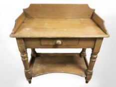 A Victorian pine wash stand,