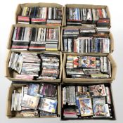 A very large quantity of DVDs.