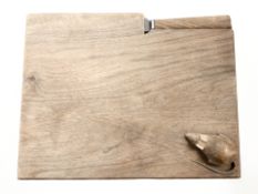 A Ben Oxley 'The Windsor Mouseman' oak cheese board,