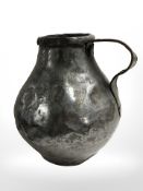A 19th century copper plated jug, height 23 cm.