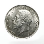 A 1923 George V half crown mint.
