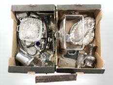 A quantity of silver plate, pewter and stainless steel wares.