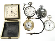 A silver open faced The Express English Lever pocket watch, retailed by Graves of Sheffield,