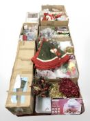 A large quantity of Christmas decorations
