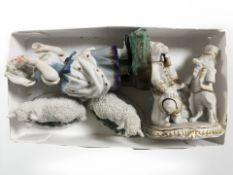 A 19th century porcelain figurine of a country girl,