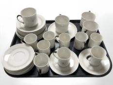 Thirty two pieces of Royal Doulton Morning Star tea and coffee china.