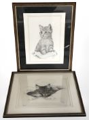 After Sue Willis : Portrait of a cat, limited edition print,
