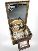 Two reproduction gilt mirrors, largest 84 cm x 54 cm,