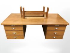 A Danish teak and MDF writing desk,