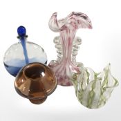 A Wedgwood amber glass toad stool,